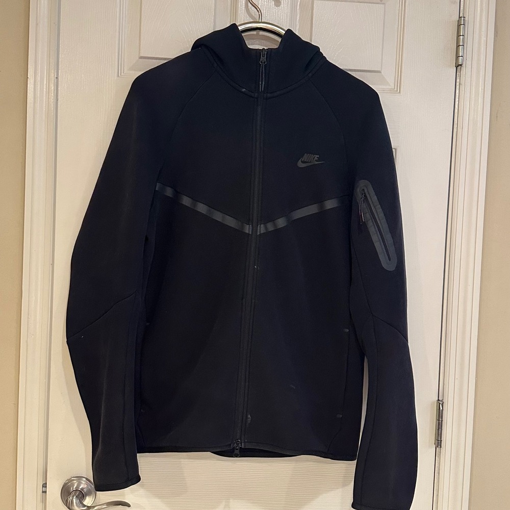 Nike Tech Fleece Full Zip Hoodie Black Mens Tall Large